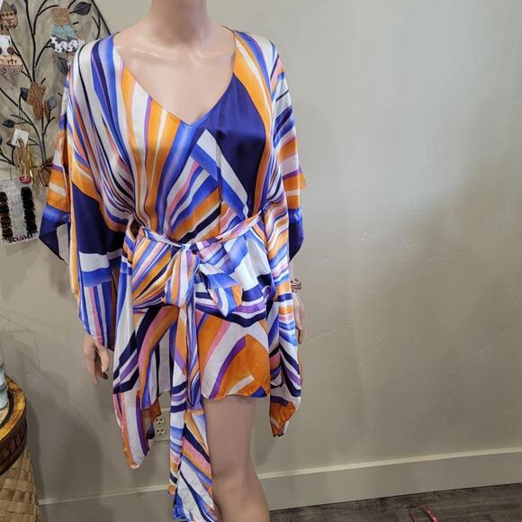 Zoa silk dress size small beautiful multi colored design. - Picture 13 of 16